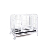 SBCGFY Gabbia per Animali Domestici, Gabbia per Cani di Grandi, Medie e Piccole Dimensioni Gabbia in Ferro per Animali Domestici Gabbia per Gatti da Riproduzione Gabbia per Cani audaci, Bianca