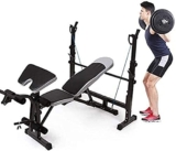 SLGGPJBU Attrezzatura per muscoli addominali Panca per manubri con estensione delle gambe e arricciatura delle gambe, panca da allenamento con bilancieri, panca per manubri e supporto per allenamento