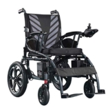 SLRMKK Sedia a rotelle Pieghevole Portatile, Sedia a rotelle motorizzata, Batteria agli ioni di Litio polimerica Ultraleggera, Telaio in Acciaio Leggero Sospensione a Quattro Ruote Sedia a rotell