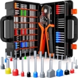 SOMELINE® Set di Puntalini, 28 Tipi [0,25-10mm²] Capicorda Elettrici a Crimpare, Pinza Crimpatrice Capicorda, Pinza Capicorda, Crimpatrice Puntalini, Attrezzi Elettricista, Kit Elettricista