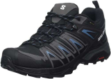 Salomon X Ultra Pioneer Gore-Tex Scarpe Impermeabili Escursionismo da Uomo, Qualsiasi condizione meteo, Tenuta del piede sicura, Stabilità e ammortizzazione, Black/Magnet/Bluesteel, 42 2/3 EU