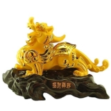 Samnuerly Ornamenti Decorazione da tavolo Statua Resina dorata Figurine da collezione Decorazione per fortuna Ricchezza Perfetto per la casa o l’ufficio Ornamento geomantico Decor (Taglia S)