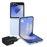Samsung Galaxy Z Flip6 Smartphone AI pieghevole, Caricatore Incluso, RAM 12GB, 256GB, Dual SIM, Display 3,4″ Super AMOLED/6,7″ Dynamic AMOLED 2X, Fotocamera 50 MP, Blue [Versione italiana]