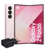 Samsung Galaxy Z Fold6 Smartphone AI pieghevole, Caricatore Incluso, RAM 12GB, 1TB, Dual SIM, Display 6,3″/7,6″ Dynamic AMOLED 2X, Batteria a lunga durata, Pink 2024 [Versione italiana]