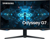 Samsung Monitor Gaming Odyssey G7 (C32G75), Curvo (1000R), 32″, 2560×1440 (WQHD 2K), HDR 600, VA, 240 Hz, 1 ms, FreeSync Pro, G-Sync, HDMI, 2 USB 3, 2 Display Port, Ingresso Audio, HAS, Pivot