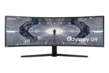 Samsung Schermo PC Odyssey G9 49″ 240Hz, 1ms, piastrella VA curvata 1000R, risoluzione DWQHD 5120×1440,1000cd/m²,2500:1, compatibile Gsync, FreeSync Premium Pro, DisplayPort, HDMI, uscita audio, USB
