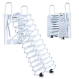 Scala Pieghevole Retrattile per soffitta, Scala telescopica per Interni ed Esterni, Resistente e compatta, con braccioli per Esterni, Antiscivolo, 002, 2,3~2,6 m