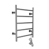 Scaldasalviette elettrico da parete riscaldato rack riscaldato in acciaio inossidabile 304 quadrato scaldasalviette per bagno domestico (direzione cavo: destra)