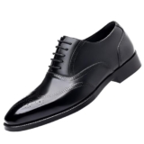 Scarpe Eleganti con Lacci, Eleganti, Oxford, for Uomo, Classiche, Moderne, Formali, da Lavoro, da Matrimonio, Casual, da Ufficio, comode Scarpe da Lavoro(Black,42EU)