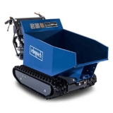 Scheppach Dumper DP5000, cassone motorizzato termico su cingoli, carico massimo 500 kg, 5,5 CV | motore 4T da 196 cm3 | 3 gradini anteriori/1 gradino posteriore | ribaltabile | carriola