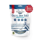 Seba Garden Celtic Sea Salt Grey, Confezione richiudibile di sale marino grigio biologico certificato da 1 kg, raccolto a mano, contenente oltre 82 minerali essenziali