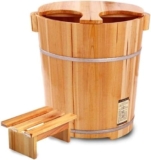 Secchio per pediluvio in legno, Secchio per pediluvio con coperchio e sgabello, Vaschetta per piedi in ammollo, Secchio in legno per pedicure, Piscina per pedicure per adulti necessari Beauty Comes