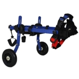 Sedia a rotelle per animali domestici per cani, sedia a rotelle per cani gambe posteriori per animali domestici telaio da passeggio sedia in alluminio regolabile per cani 2 imbracatura per l