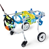 Sedia a rotelle per cani e animali, Supporto posteriore per sedia a rotelle per cani Sedia a rotelle regolabile per animali domestici/gatti Riabilitazione della gamba posteriore per cani disabili ( X)