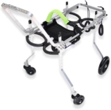 Sedia a rotelle per cani, per gambe posteriori, pieghevole, leggera e staccabile