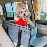Seggiolino auto per cani di piccola taglia Seggiolino per auto per animali domestici di piccola taglia fino a 6,1 kg Console centrale Cani e Gatti Seggiolino auto adatto per auto, casa e viaggi