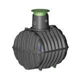 Serbatoio in polietilene interrato da 2700 litri. Progettato specificamente per il recupero dell’acqua piovana. Lunghezza 208 cm, Larghezza 157 cm, Altezza 201 cm.