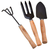 Set 3 pezzi utensili da giardino – attrezzi per giardino – set giardinaggio 3 accessori – 2 Rastrelli e 1 Paletta