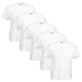 Set 5 T-Shirt Fruit of The Loom (5 Pezzi Bianco – L – 5)