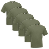 Set 5 T-Shirt Fruit of The Loom (5 Pezzi Verde Militare – L – 5)