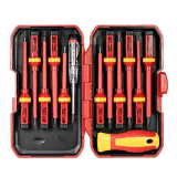 Set di cacciaviti magnetici, Weytoll 13pcs 1000V Set di cacciaviti isolati intercambiabili con punte magnetiche a taglio di strumenti di riparazione per elettricisti