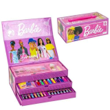 Set di cancelleria ispirato a Barbie – Colore rosa – 26 x 10 x 13 cm – Include valigetta con tutto il necessario per colorare – Prodotto originale progettato in Spagna