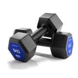 Set di manubri per attrezzi da fitness, pesi regolabili, in acciaio massiccio, coppia di manubri esagonali per allenamento a casa, attrezzature da palestra, fitness a casa (peso: 15 kg (7,5 kg2)) (10