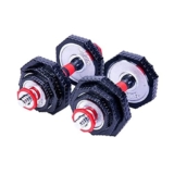 Set di manubri per attrezzi da fitness, un paio di manubri grandi, peso totale 15 kg/20 kg/30 kg, bilanciere regolabile in ferro per palestra, casa, body building, allenamento, allenamento uomo