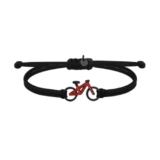 Shopsphère DISTRIBUTION Bracciale Bicicletta | Gioielli Bici | Bracciale Ciclismo | Regali Bici Donna Uomo Ragazza Ragazzo | Bracciale Ruby MTB Bike, Nichel Acciaio inossidabile Poliestere