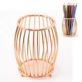 Sipliv creativo astuccio portamatite in metallo contenitore ideale accessorio da scrivania organizzatore per penna ad arco per ufficio – oro rosa