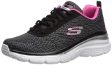 Skechers Fashion Fit-bold Boundaries, Scarpe da Ginnastica Donna, Nero Black Hot Pink Bkhp, 39 EU