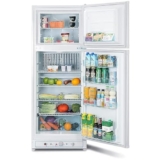 Smad Frigorifero Congelatore Gas 220V, Frigorifero Combinato 265 litri (203 + 62), Silenzioso per Gîte, Garage, Campeggio, Casa Mobile, Bianco