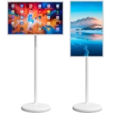 Smart TV portatile, Monitor touchscreen da 21,5 pollici 1080P, schermo girevole con fotocamera, 6 GB di RAM, 128 GB di archiviazione, design mobile da pavimento