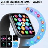 Smartwatch Uomo Donna, 1.96″ Orologio Smartwatch con Effettua/Risposta Chiamate, 113+ Sportive Smart Watch con Sonno/Cardiofrequenzimetro/Contapassi, Impermeabile IP68, Fitness Tracker per Android iOS