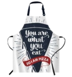 Smooffly Grembiule regolabile con scritta in lingua inglese “You Are What You Eat”, grembiule da cucina da cucina, per donne e uomini, per casa, ristorante, caffetteria, giardinaggio, barbecue