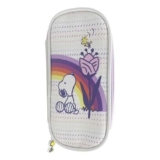 Snoopy – Astuccio portapenne per trucco, cancelleria, ufficio, materiale scolastico, colore: beige, prodotto ufficiale (CyP Brands)
