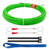 Sonda Passacavi,Sonda Passacavi Professionale,Sonda Elettricista 4.5mm 20 Metri,Sonda Tiracavi Con 2 Molla Di Guida,Sonda Tiracavi Cavo,Estrattore Cavi Per Cavi Elettricista (Verde)
