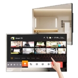 Soulaca Smart Mirror TV Full Touch Screen da 27 pollici per Bagno, IP65 Impermeabile Android 11.0 Full HD con Wi-Fi e Bluetooth, TS-27M, Modello 2024