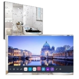 Soulaca Smart TV 4K UHD da 32 pollici per bagno, pannello a specchio, telecomando magico, guarda Netflix, PrimeVideo, Alexa integrato, impermeabile IP65,HEVC Main10