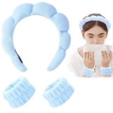 Spa Fascia per Capelli da Donna, Fascia per Il Lavaggio del Polso, Fascia per Capelli da Donna, Fascia per Spa in Spugna, Braccialetti Assorbenti, per la Cura della Pelle, Il Lavaggio del Viso (#3)
