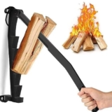Spaccalegna Manuale – Spaccalegna Portatile con Supporto da Parete per Legna da Ardere, Attrezzo per Spaccare Legna per Campeggio, Casa, Giardino, Camino, Uso Interno ed Esterno