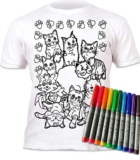 Splat Planet Gatto Animale Domestico T-Shirt Maglietta Magica da Colorare con 10 Penne Magiche Lavabili Atossiche – Colora La Tua Maglietta, Colora E Lava Via E Ricolora (5-6 Years)