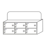 Supporto da parete in acrilico con serratura per telefono, scrivania bianca con 6 scomparti per riporre in modo sicuro la casa/l’ufficio, perfetto per dispositivi mobili e oggetti essenziali