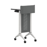 Supporto per podio portatile con posizioni di inclinazione regolabili, colonna in lega di alluminio facile da spostare, ideale per conferenze, chiese, aule e banchi reception