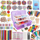 TAVADA Lavoretti Creativi per Bambini, 3000+PCS DIY Art Craft Set, Kit Artigianali Giochi Kids Mestiere Fai da Te Decorazioni Giocattoli, Accessori per Artigianato