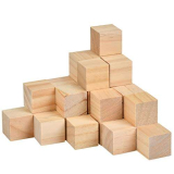 TIMESETL Mini Cubi di Legno 30 Pezzi Cubi di Legno Liscio 3×3 Cm Cubi Quadrati Naturali Blocchi Quadrati di Pino Grezzo, Cubo di Legno Fai da Te per Francobolli, Numeri, Artigianato, Alfabeto, Puzzle