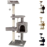 TIRAGRAFFI PER GATTO ALTO 112 CM PARCO GIOCO GIOCHI GRAFFIATOIO SISAL CUCCIA ALBERO GATTI TIRA GRAFFI PALESTRA – Grigio