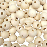 TOAOB 100 Pezzi Perline in Legno Naturale Rotonde 14mm Perle per Fai da Te Braccialetti Collane Artigianato Decorazione