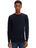 TOM TAILOR Maglione, Uomo, Blu (Knitted Navy Melange 13160), L