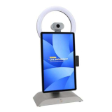 TOPINCN Schermo da Tavolo da 15,6 Pollici, Monitor per PC di Piccole Dimensioni, TV Touchscreen, Monitor Portatile con Fotocamera e Schermo per Proiezione di Luce di Riempimento, (Spina